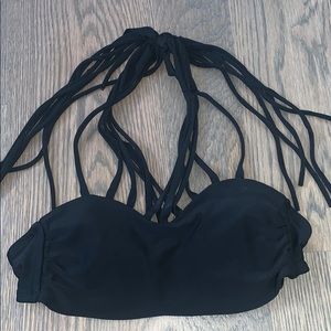 black strappy bikini top